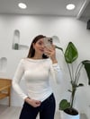 EKRU 31213 KAYIK YAKA UZUN KOLLU BLUZ