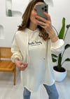 EKRU 32346 KAPİŞONLU SWEAT 