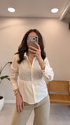 EKRU 3240 BELDEN OTURTMALI GÖMLEK 
