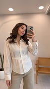 EKRU 3240 BELDEN OTURTMALI GÖMLEK 