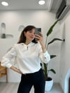 EKRU 32530 FULARLI BLUZ