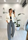 EKRU 3340 FERMUAR DETAY CEKET 