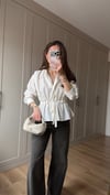EKRU 3391 PİLE DETAY GÖMLEK 
