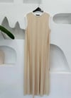 EKRU 3766 KOLSUZ BAMBU ELBİSE