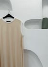 EKRU 3766 KOLSUZ BAMBU ELBİSE