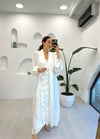 EKRU 3842 İNCE ÇİZGİLİ KAFTAN 