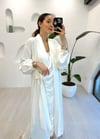 EKRU 3842 İNCE ÇİZGİLİ KAFTAN 