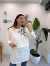 EKRU 4696 TAŞLI SWEATSHİRT 