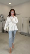 EKRU 5486 DANTEL DETAY BLUZ 