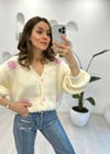 EKRU 60185 ÇİÇEK NAKIŞ HIRKA