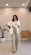 EKRU 6119 FİLE DETAY BLUZ 