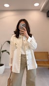 EKRU 6119 FİLE DETAY BLUZ 