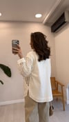 EKRU 6119 FİLE DETAY BLUZ 