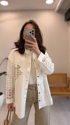 EKRU 6119 FİLE DETAY BLUZ 