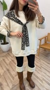 EKRU 6186 FULAR DETAY SWEATSHİRT