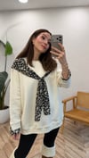 EKRU 6186 FULAR DETAY SWEATSHİRT