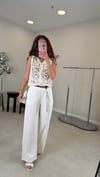 EKRU 6256 KEMERLİ PANTOLON