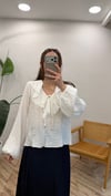 EKRU 6626 VOLANLI BLUZ 