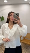 EKRU 6626 VOLANLI BLUZ 