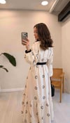 EKRU 6733 BAĞLAMALI ROZA ELBİSE
