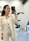 EKRU 6936 GABARDİN CEKET 