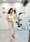 EKRU 6936 GABARDİN CEKET 