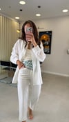 EKRU 6944 KETEN GÖRÜNÜMLÜ GÖMLEK