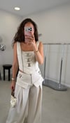EKRU 7206 ASKILI BLUZ PANTOLON TAKIM