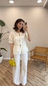 EKRU 8748 BAĞLAMALI BLUZ