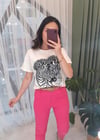 EKRU BASKI DETAY TSHİRT 