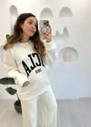 EKRU BASKILI SWEAT 