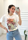 EKRU BASKILI TSHIRT