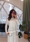 EKRU BİYE DETAY BAMBU ETEK TAKIM