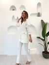 EKRU BLAZER CEKET PANTOLON TAKIM