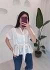 EKRU BÜZGÜLÜ BLUZ