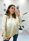 EKRU-GOLD 4079 VARAK BASKILI KAZAK 