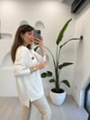 EKRU İPEK PAMUK BLUZ 