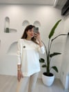EKRU İPEK PAMUK BLUZ 