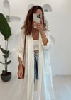 EKRU KETEN KİMONO