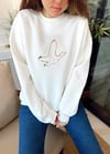 EKRU KUŞ DESEN SWEAT