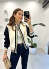 EKRU-LACİVERT 4021 BOMBER CEKET