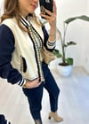 EKRU-LACİVERT 4021 BOMBER CEKET
