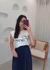 EKRU NAKIŞ DETAY VATKALI TSHİRT