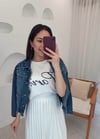 EKRU NAKIŞ DETAY VATKALI TSHİRT