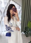 EKRU NAKIŞLI ELBİSE