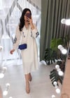 EKRU NAKIŞLI ELBİSE