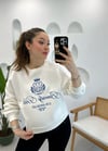 EKRU PARLAK NAKIŞ KOLEJ SWEAT 