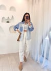 EKRU PİLİLİ PANTOLON