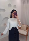 EKRU PONPON DETAY TRİKO KAZAK