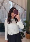 EKRU PONPON DETAY TRİKO KAZAK